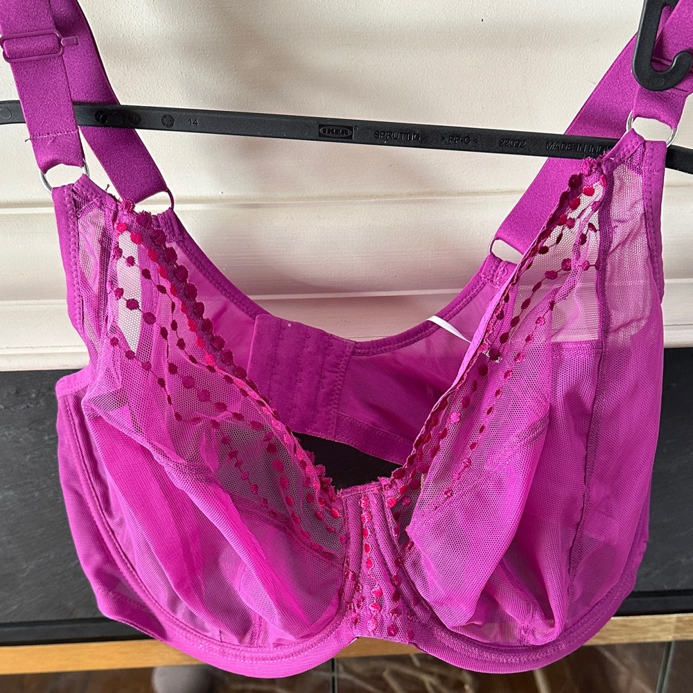 Elomi Vibrant Pink Sheer Bra 40H